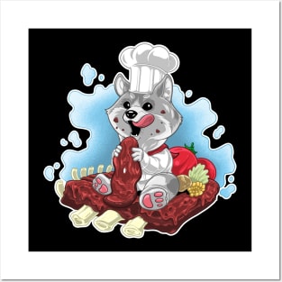 Dog Chef Illustration Posters and Art